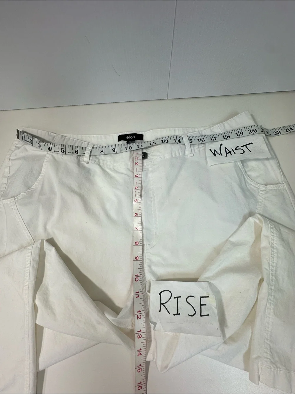ELLOS White Capris Cotton Stretch Sz 20 summer beach